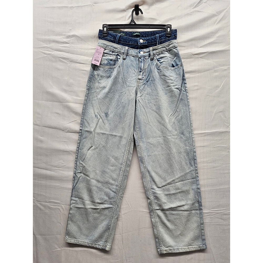 Wild Fable Womens 90s Relaxed Straight Jeans Blue Cotton Blend Casual Size 10